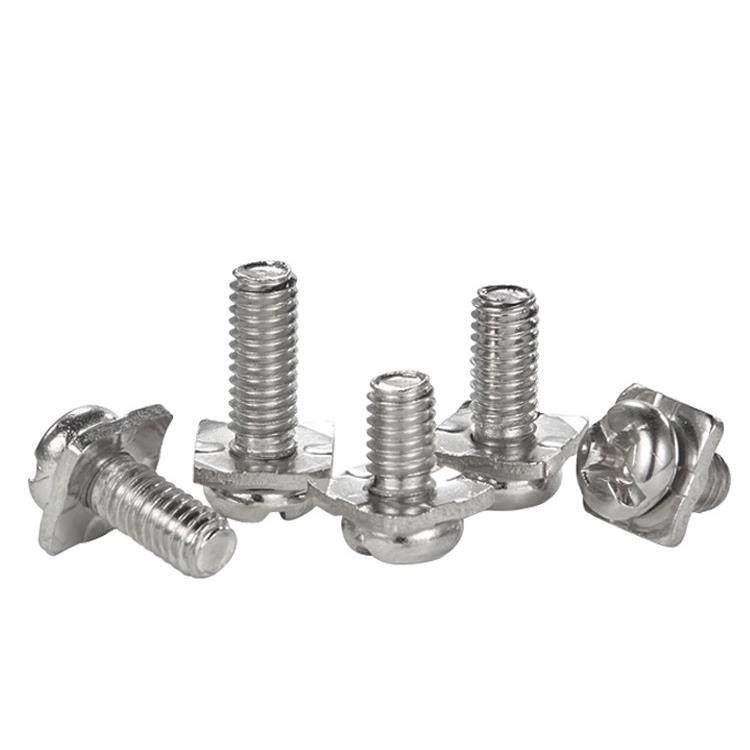 镀镍十字圆头组合螺丝带四方垫片二组合螺钉盘头螺钉接线端子压线,淘宝优惠券,粉丝福利购,淘宝优惠卷