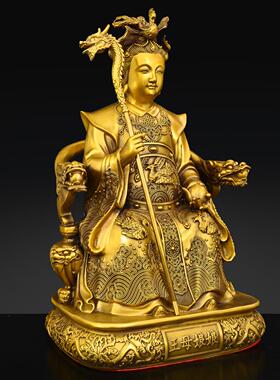 纯铜玉帝王母神像坐龙椅玉皇大帝王母娘娘西王母黄铜室内佛堂供奉