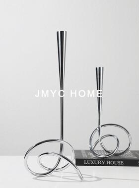 出口高档样售楼处蜡烛摆样板间玄关金ITM属件客厅餐台桌饰软装品