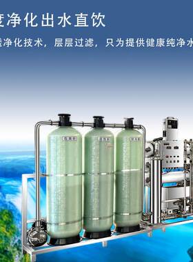 大型反渗透水处理设备0.25吨0.5吨1吨纯水设备工业超纯水RO软化水