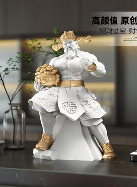 肌肉财神爷桌面摆件家用店铺健身房装饰品办公室摆设乔迁开 业礼