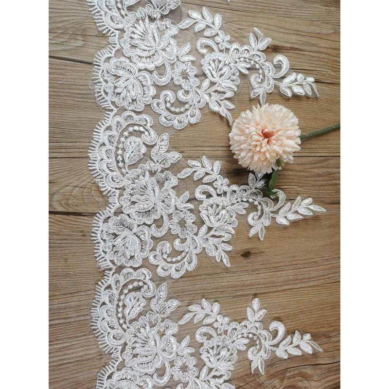 蕾丝睫毛边车骨花边 蕾丝米白色窗帘布艺手工DIY婚纱礼服头纱花边,淘宝优惠券,粉丝福利购,淘宝优惠卷