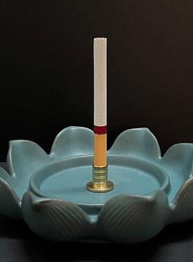 陶瓷烟插器供烟插烟座器仙家供佛供奉香烟供盘托盘佛堂用品大全