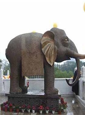 厂家生产大型铸铜大象 仿古铜大象 纯铜贴金大象