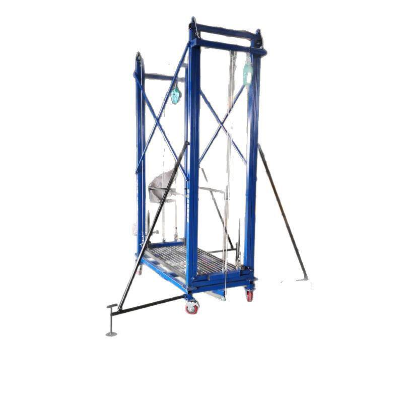 Mobile electric lifting scaffolding, home decoration, plastering, exterior wall construction, foldable electric boarding platform
