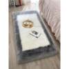Back-shaped imitation wool thickened bedroom bedside carpet new simple fashion bay window long hair mat living room coffee table carpet