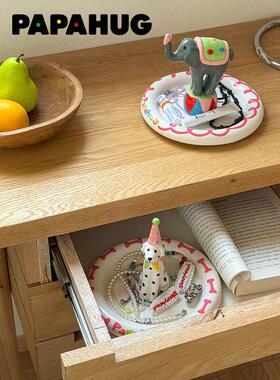 PAPAHUG 首饰盘摆件装饰小狗陶瓷梳妆台收纳挂件收纳卧室小礼物