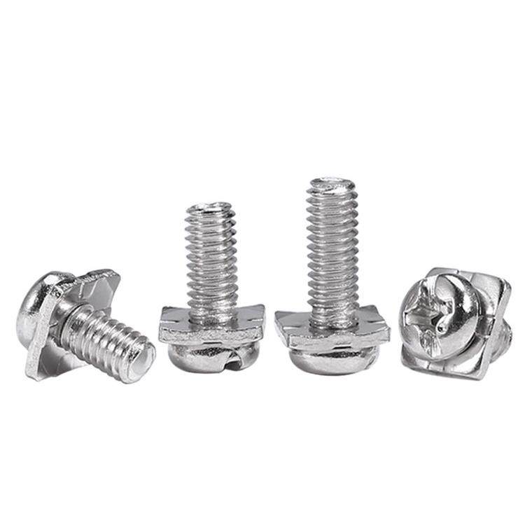 镀镍十字圆头组合螺丝带四方垫片二组合螺钉盘头螺钉接线端子压线,淘宝优惠券,粉丝福利购,淘宝优惠卷