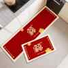 Red festive kitchen floor mats, non-slip, oil-proof, wipeable and wash-free carpets, Year of the Snake absorbent door mats, door mats