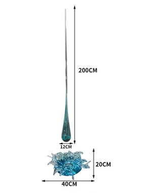 吊悬挂透明树脂摆件软落地饰浪花水滴玄关雕塑大厅现代客厅装饰品