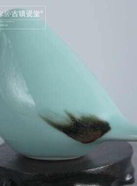 景德镇陶瓷鸟创意浪漫爱情摆件陶瓷家居桌面装饰工艺品相思鸟一对