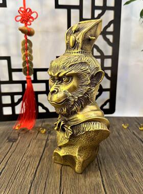 黄铜孙悟空摆件古玩做旧斗战胜佛生肖猴美猴王齐天大圣七十二变
