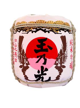 日本寿司料理店酒店摆设品日式装饰酒蹲酒桶日本盛白鹤多图案酒蹲