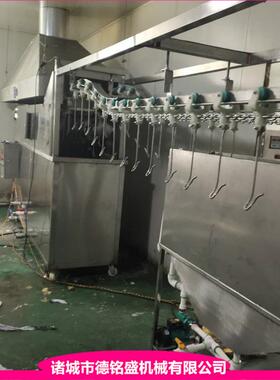 油水混合式扒鸡油炸流水线 红烧肉电加热油炸机 接油盘鸽子油炸机