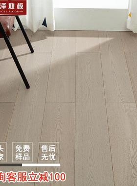 纯三层实木复合地板家用环保地暖橡木北美黑胡桃黑色南浔地板工厂