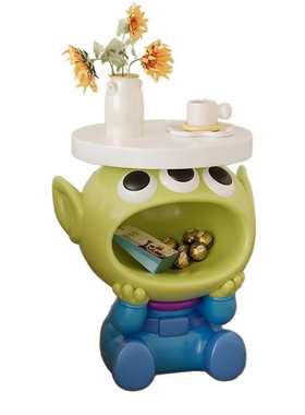 三眼仔边几落地摆件客厅卡通茶几桌子床头柜可爱潮款饰品乔迁