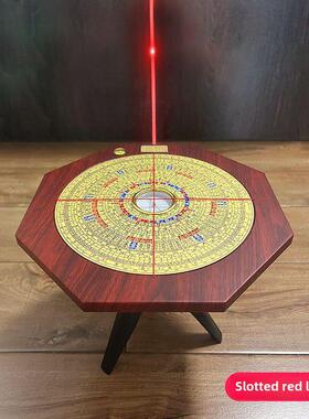 吉里堂朱砂纯铜罗盘高精度专业激光红外激光风水综合八卦罗盘