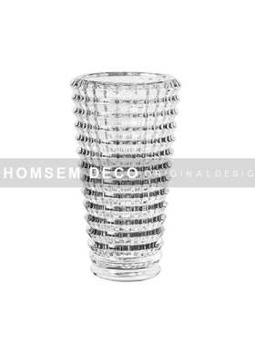 样板间客厅茶几高级感几何立体水晶摆件花瓶插花玄关电视柜软装饰