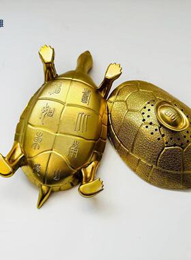 黄铜金龟香炉长寿乌龟祝寿茶道家居商务送礼工艺品摆件熏香沉香炉