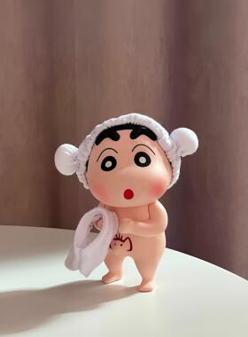【浴室的100个快递】蜡笔小新摆件浴室洗澡搭子桌面洗漱台装饰品