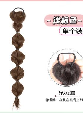 红灯笼泡泡假发辫子女孩挑染发饰