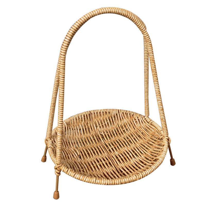 仿藤编织篮多层架ktv火锅店点心零食提篮水果竹编藤筐小吃篮果盘,淘宝优惠券,粉丝福利购,淘宝优惠卷