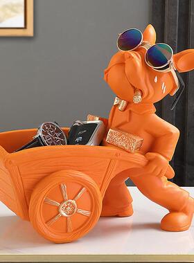 入户关门玄钥TB676415匙收纳件法斗狗摆办公室厅电脑桌面趣味摆设