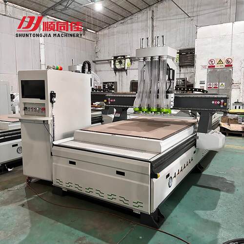 双工位四工序数控开料机 DF-NC4x2 木工板材开料打孔开槽设备 - 图1