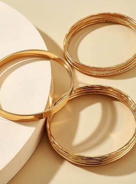 14PCSSET Multi Layers Punk Gold Brlet Bangles Sets