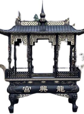 生铁铸造大型香炉仿古户外黄铜特大号插香长方形古董带顶盖香炉鼎