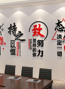 梦想起航办公室装饰企业文化墙贴面公司背景激励志文字标语3d立体