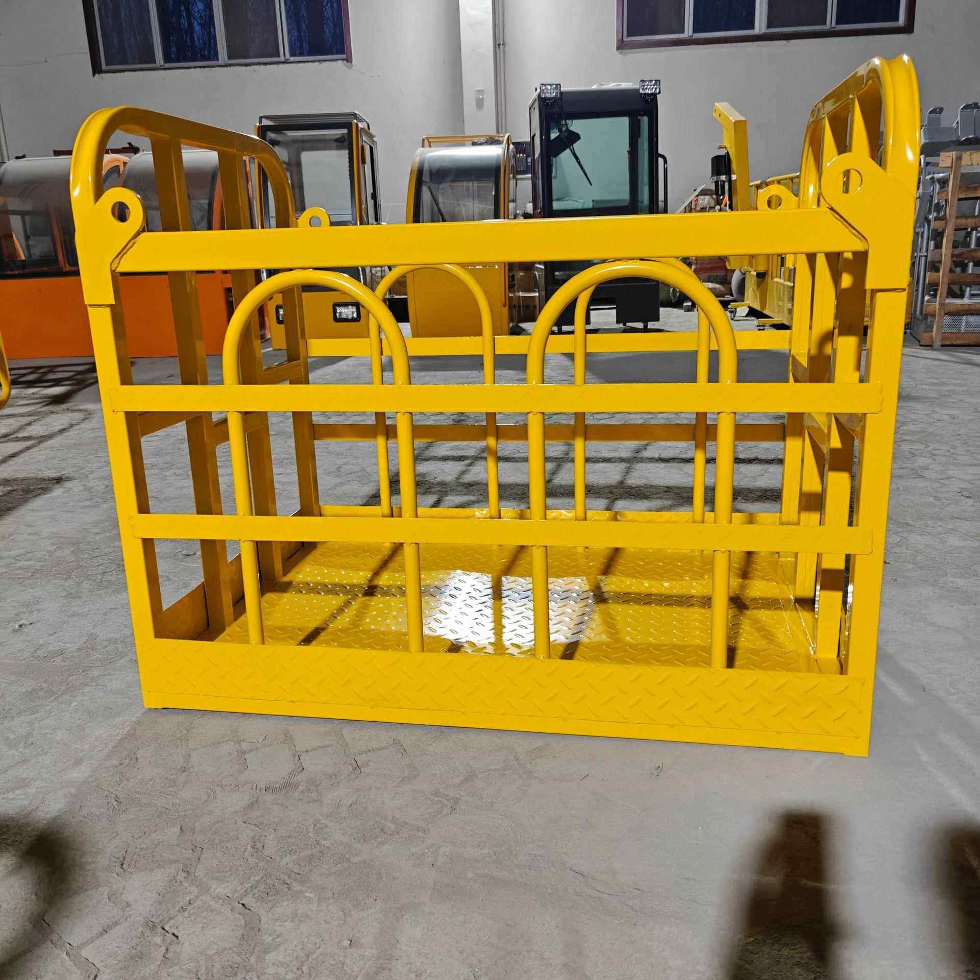 高空载物吊篮 60度可旋转内外开门 吊车施工吊篮 - 图2