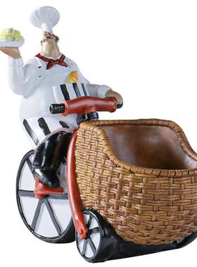 厨师树脂红酒架工艺品西餐厅家居装饰品摆件厨房水果摆设酒柜橱窗