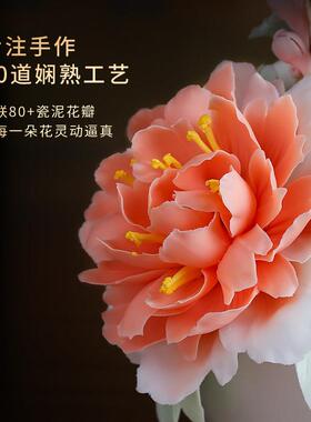 葫芦招财摆件陶瓷非遗手工花客厅家居办公室酒柜装饰乔迁礼品送礼