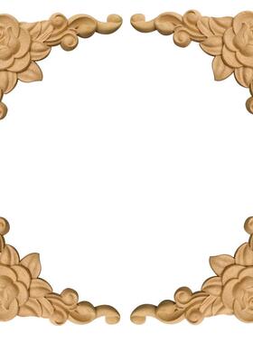 木质雕花橡胶木松木榉木雕刻来图来样可定制家具配件工艺品