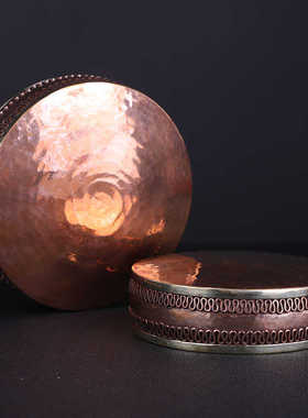 金沐子 尼泊尔纯手工红铜曼扎修盘 密宗积累福报修盘两种型号包邮