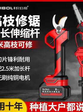 电动高枝多功89657124能伸缩杆电修枝修动枝剪锯充电式高空加长杆