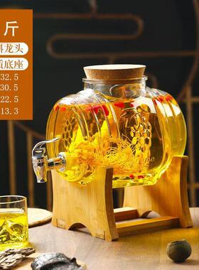 亚马逊包邮玻璃酒桶酒瓶储物罐