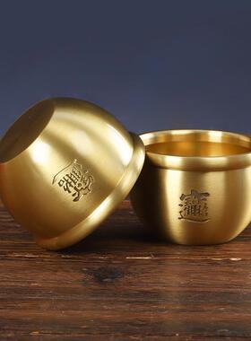 厂家铜缸摆件办公室创意烟灰缸礼品实心聚宝盆礼品工艺品