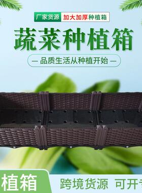 阳台蔬菜种植箱特大天台楼顶种菜专用箱屋顶菜园庭院花盆花箱户外