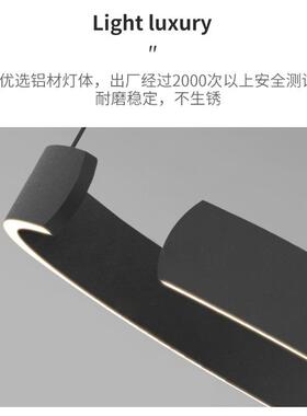 极简餐厅吊灯现代创意客厅卧室灯别墅吧台环形主灯餐厅吊灯