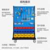 Double-sided mobile material organizer hanging plate hardware tool display rack shelf hole plate with hook