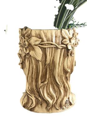 树脂多肉植物女神花盆 创意仿人物花盆 居家摆件女神树脂工艺品