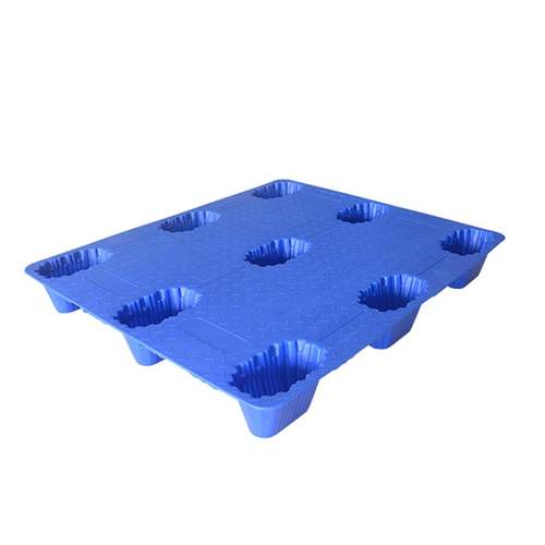 塑胶仓库防潮垫板1210吹塑托盘九脚叉车托盘塑料卡板 - 图3