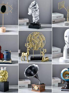 北欧轻奢现代酒柜高档摆件创意玄关客厅电视柜办公室家居装饰品