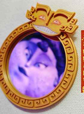 吒2魔童哪闹镜海石矶娘国娘的魔镜小子化YVN妆镜漫同人周边摆件玩