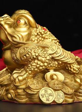 新款直销铜金蟾摆件三足蟾蜍店铺开业礼品家居客厅酒柜办公桌装饰