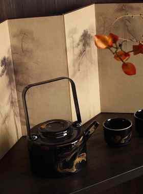 中式国画松林图装饰品小屏风茶室会所文玩桌面摆件