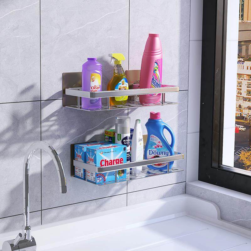 洗衣机阳台置物架卫生间壁挂式免打孔家用浴室墙上洗漱台收纳架子,淘宝优惠券,粉丝福利购,淘宝优惠卷