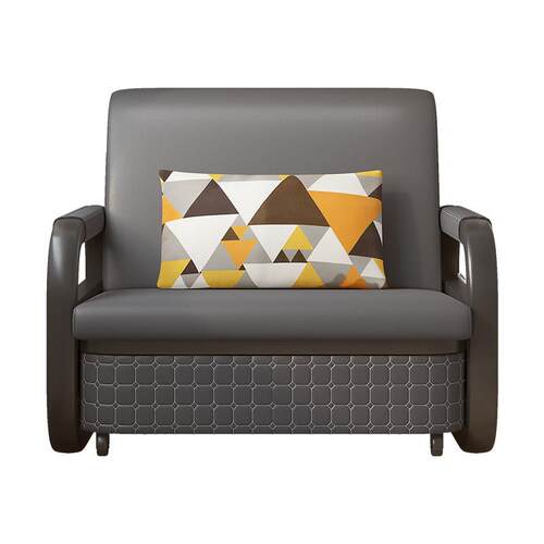 超纤皮质沙发床多功能可折叠两用阳台抽拉伸缩单人办公室沙发床 - 图3